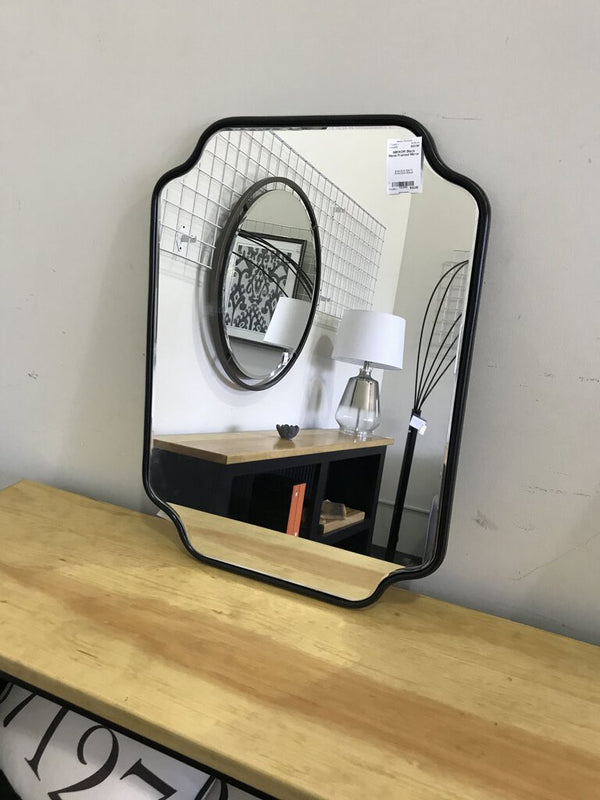 Black Metal Framed Mirror