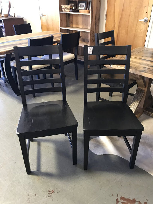 Black Ladder Back Chair (Pair)