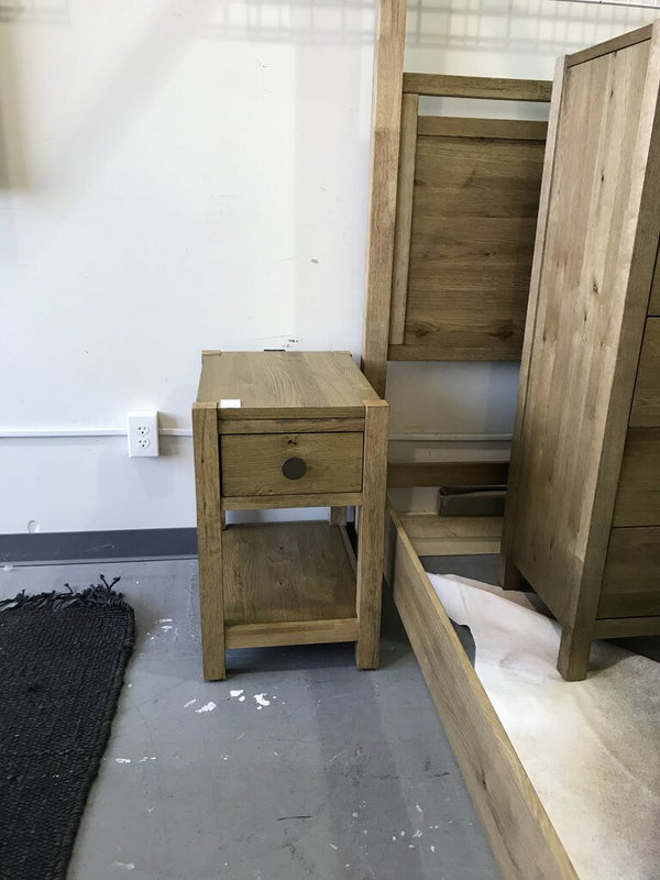 Weathered Oak Nightstand 1 Drawer