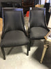 Pair of Large Black Checkered Dining Chairs