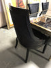 Pair of Large Black Checkered Dining Chairs