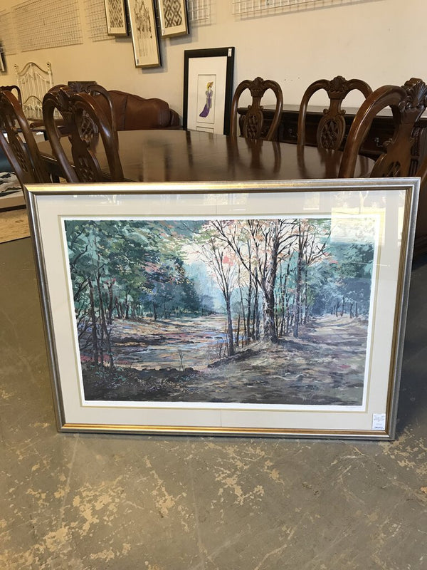 Landscape Art with Silver Frame (45" x 33")